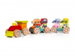 Train avec voitures puzzle en bois