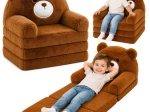 Fauteuil enfant convertible 2-en-1 ours – marron