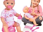 Simba New Born Baby poupée fonctionnelle 43 cm avec pot et accessoires