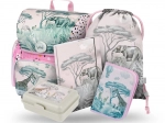 Set scolaire BAAGL Safari : Cartable ergonomique, trousse, sac, classeurs, boîte