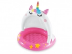 Piscine gonflable pour enfants avec auvent – Licorne INTEX