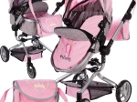 Poussette 2‑en‑1 pour poupées Princess