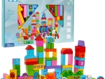 Blocs de construction en bois Gospodarstwo 100 pièces pour enfants 3+