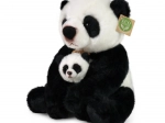 Panda en peluche avec son bébé 27 cm éco‑responsable