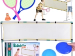 Set de sport 3-en-1 : filet de volley-ball, set de badminton, disque volant