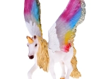Figurine licorne Pégase aux ailes arc-en-ciel