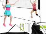 Filet portable pour volley-ball, badminton et tennis TRIZAND 3-en-1, hauteur réglable