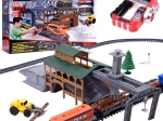 Circuit de train RC pour enfants avec gare et wagons