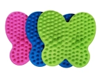Tapis de massage pour les pieds en plastique 36 × 38 cm, 3 couleurs