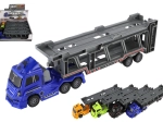 Camion porte-voitures en plastique à inertie 45 cm