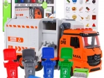 Camion benne interactif pour enfants 3+ avec 4 conteneurs et cartes de tri des déchets