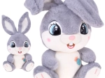 Lapin en peluche 40 cm – adorable Jagódek gris aux oreilles flexibles