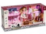 Set de jeu avec poupée, cheval et chatons
