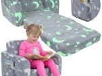 Fauteuil enfant pliant Kruzzel avec lunes et étoiles