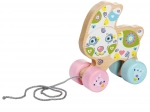 Lapin à tirer en bois Cubika