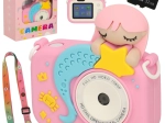Appareil photo numérique pour enfants rose avec motif de sirène