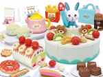 Woopie pâtisserie – gâteau d’anniversaire à découper et set à thé, 85 pièces