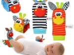 Ensemble de hochets pour bébé – chaussettes et bracelets de poignet, 4 pièces
