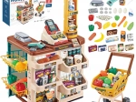 Woopie supermarché pour enfants avec chariot, caisse, scanner et 48 accessoires