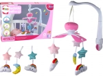 Mobile rose pour berceau avec musique Ciel