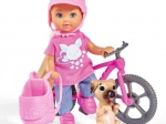 Poupée Evi avec vélo et petit chien