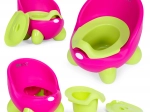 Pot pour enfants ECOTOYS rose-vert avec pieds antidérapants