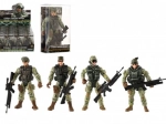 Figurine d’action militaire avec arme 10 cm dans boîte en plastique