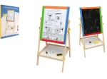 Tableau pour enfants magnétique double face en bois, noir et blanc 35 × 43 cm avec accessoires