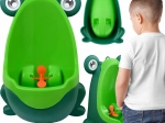 Urinoir mural pour enfants en forme de grenouille avec cible rotative