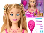 Barbie tête à coiffer et à styliser avec accessoires, 20 pièces