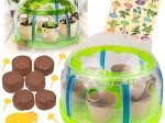 Kit bio du petit jardinier – mini-serre avec outils et graines pour cultiver des plantes