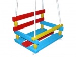 Balançoire en bois colorée avec barrières