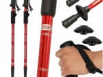 Bâtons de trekking pour Nordic Walking pliables, 2 pièces, rouge