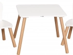 Table et chaises pour enfants en bois Athena – blanc