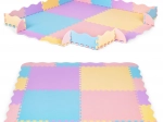 Tapis de jeu puzzle en mousse avec enclos 141,5 × 141,5 cm, 24 pièces IPLAY