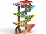 Grande piste de course en bois avec 6 rampes pour enfants