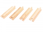 Rails droits en bois moyens Bigjigs Rail 16 cm