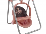 Set pour poupées 3 en 1 Cygne – chaise haute, transat et siège auto