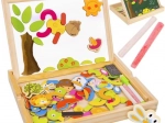 Tableau magnétique en bois multifonctionnel pour enfants