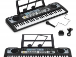 Grand instrument clavier pour enfants avec microphone et alimentation