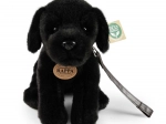 chien labrador en peluche noir 25 cm écoresponsable