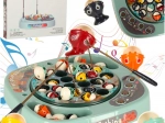 Jeu familial d’adresse pêche aux poissons avec accessoires, bleu, 27 pièces
