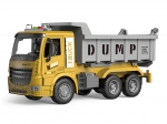 Camion-benne de chantier à inertie avec effets lumineux et sonores 28 cm
