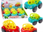 Voiture hochet pour bébés rouge et vert