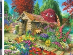 Peinture au diamant Cabane dans le jardin 30x40 cm
