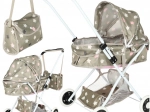 Poussette pour poupées avec sac et étoiles