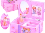 Boîte à bijoux rose avec boîte à musique pour petites demoiselles