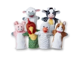 Set de marionnettes à main – animaux de la ferme, 6 pcs