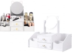 Coiffeuse cosmétique pour enfants avec oreilles et tiroirs - blanche
