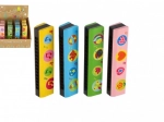 Harmonica à vent en bois pour enfants 13 cm – plusieurs couleurs